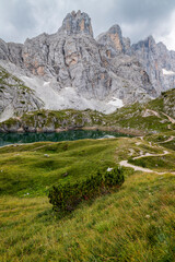 Dolomites. Monte Civetta and the Coldai lake. Dream summer