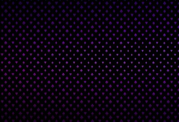 Dark purple vector cover with symbols of gamble.