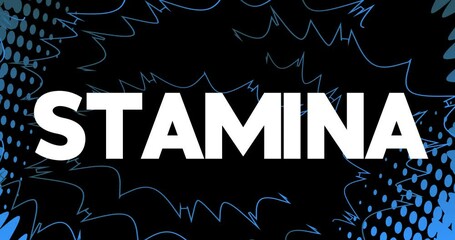 Stamina Text with Glitch Effect. Healthcare and Lifestyle concept. Determination and Effort.