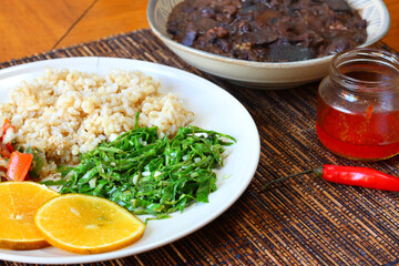 rice and vegetables