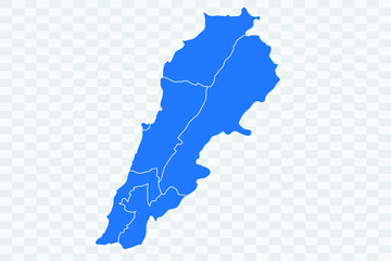  Lebanon Map blue Color on Backgound png