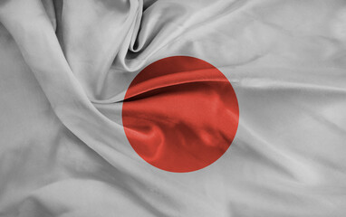flag Japan silk cloth background
