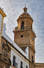 tower of the church of Santo Domingo (Cádiz, Spain)