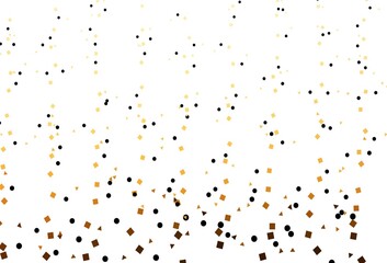 Light Yellow, Orange vector cover in polygonal style with circles.