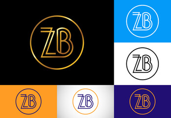 Initial Letter Z B Logo Design Vector. Graphic Alphabet Symbol For Corporate Business Identity
