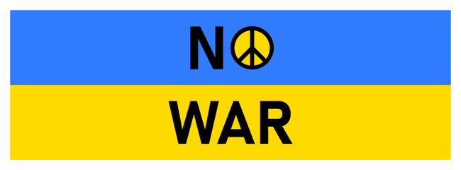 Banner no war peace with logo