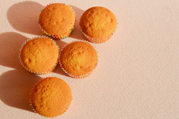 homemade cakes. sweet cupcake, pastry dessert.