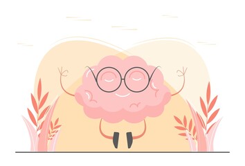 Calm brain meditation to relax balance or mental wellness