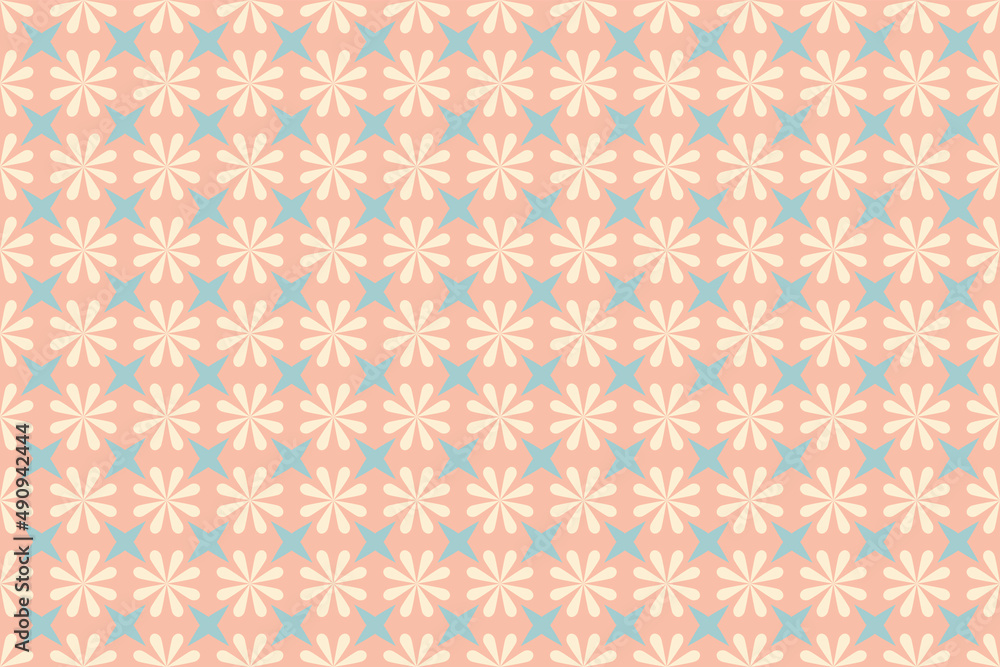 Wall mural minimal geometric texture seamless pattern. repeating simple geometrical shapes modern background.