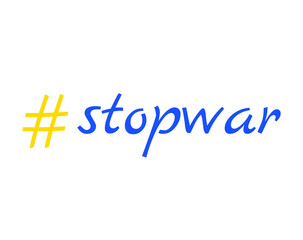 Stop war hashtag. Sorry handwritten inscription. Hand drawn lettering. sorry calligraphy. sorry. red hashtag