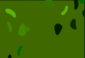 Light Green vector backdrop with abstract shapes.