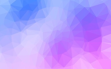 Light Pink, Blue vector blurry triangle texture.