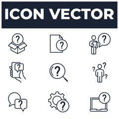 set of Question elements symbol template for graphic and web design collection logo vector illustration
