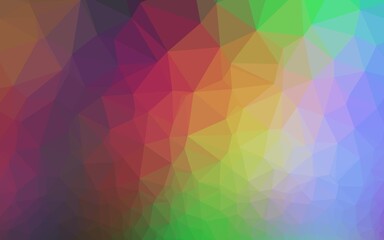 Obraz premium Light Multicolor, Rainbow vector triangle mosaic template.