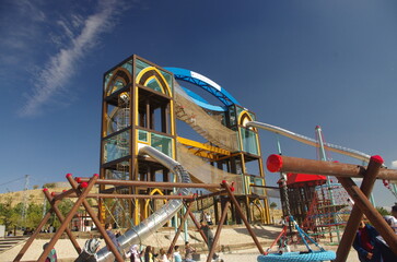 Sille Park is the one of most attractive place in Konya City. Huge playground for children. Colourful playground with slides and swings. Sille is an ancient village in Konya. 
