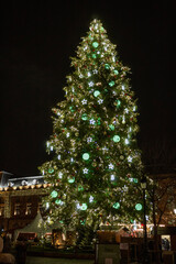 christmas tree in the night city