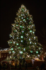 christmas tree in the night