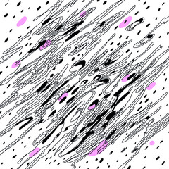 Background with hand drawn wave. Abstract. Smooth lines. Modern trendy illustration in vector. Liquid. Linear illustration.
