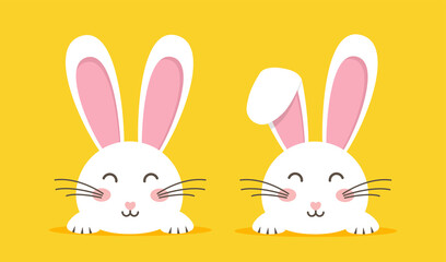 Fototapeta premium Easter rabbit, easter Bunny. Vector illustration.