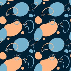 Seamless pattern with abstract print. Design for fabric, wallpaper, packaging and textile 