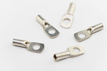 Crimp terminals for electrical wires, tools for electricians 