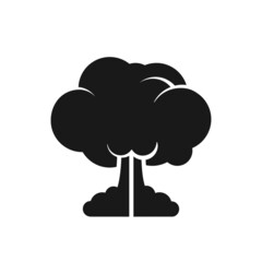 bomb explosion icon. war and military symbol. isolated vector image
