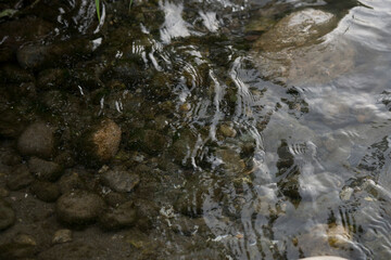 water flowing into the water