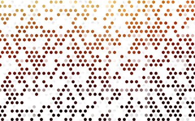 Dark Red, Yellow vector backdrop with hexagons.