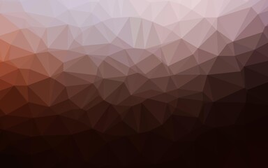 Dark Red, Yellow vector polygonal template.