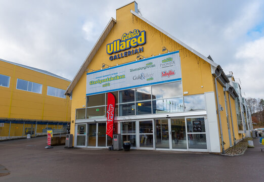 Falkenberg, Sweden - February 19 2022: Exterior of Gek&aring;s Ullared Gallerian.