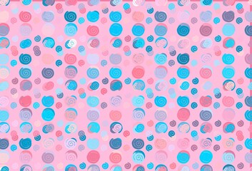 Light Blue, Red vector pattern with liquid shapes.