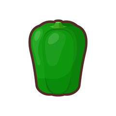 シンプルで可愛いピーマンのイラスト