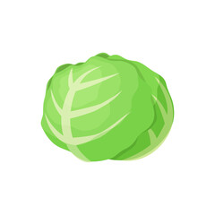 可愛いキャベツのキャラクターのイラスト
