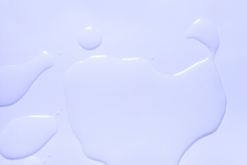 Cosmetic liquid serum or acid peeling or blue hyaluronic acid gel textured background swatch...