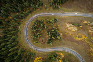 Kebler Pass Switchback from the Air