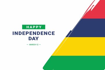 Mauritius Independence Day. Vector Illustration. The illustration is suitable for banners, flyers, stickers, cards, etc.	