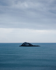 A small secluded island in the ocean