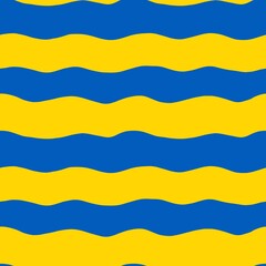 Ukrainian endless pattern with yellow blue elements on white background. Textile print. Nature background.