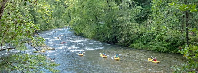 Kayaking on the Nantahala River, North Carolina