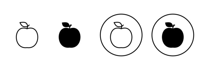 Apple icons set. Apple sign and symbols for web design.