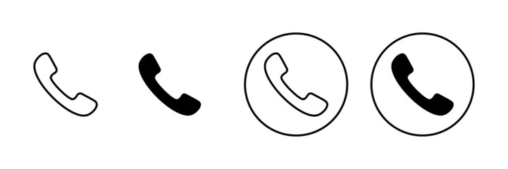Call icons set. telephone sign and symbol. phone icon. contact us