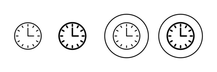 Clock icons set. Time sign and symbol. watch icon
