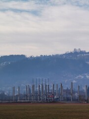 time clouds over the city