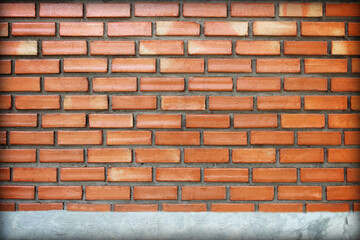 Red brick wall texture for background