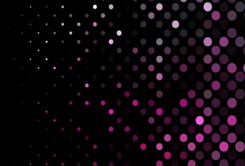 Dark Pink vector template with circles.