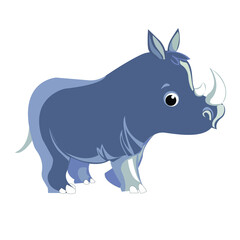 rhino cartoon coloring page