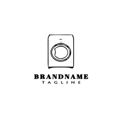 washing machine logo cartoon icon design template isolated vector illustration