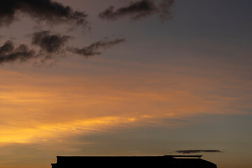 Beautiful colorful orange sunset in Bogot&aacute; Colombia