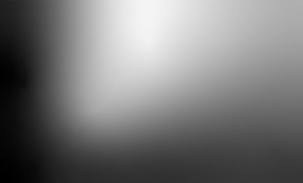 Empty black dark deep gradient effect background template design with white light ray from top. 