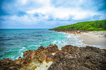 宮古島　長間浜の風景